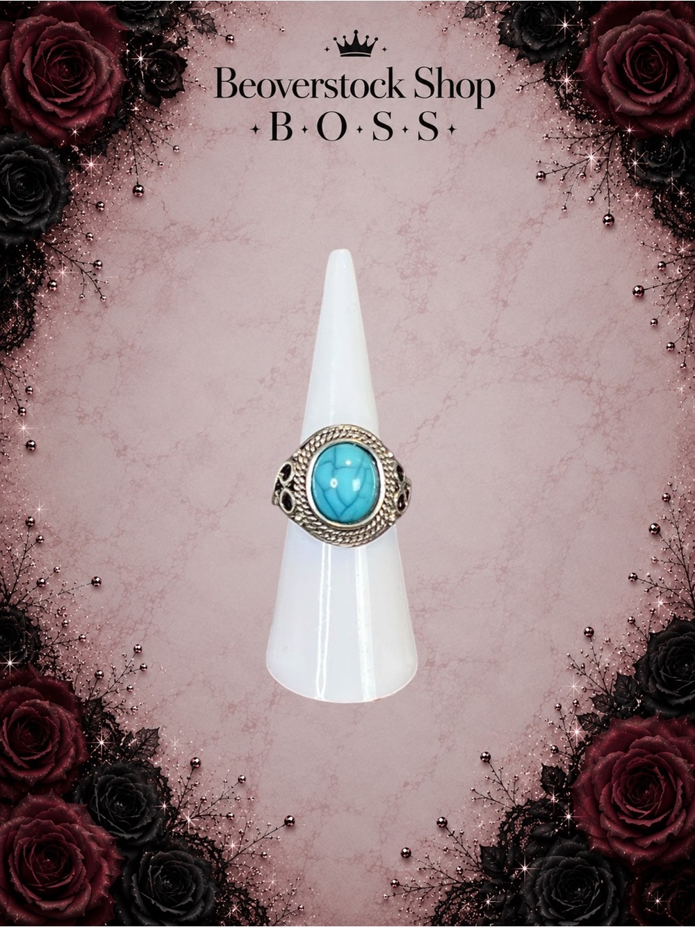 Exclusively Fancy Turquoise Statement Ring – New, Size 5.5